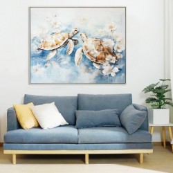 Hand Painted Canvas Print in Frame 102.5x82.5x4.5cm