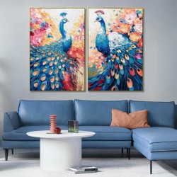 2/A Hand Painted Canvas Print in Frame 62.5x92.5x4.5cm