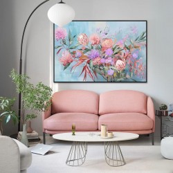 Hand Painted Canvas Print in Frame 122.5x82.5x4.5cm