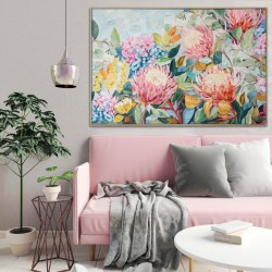 Hand Painted Canvas Print in Frame 122.5x82.5x4.5cm