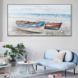Hand Painted Canvas Print in Frame 142.5x72.5x4.5cm